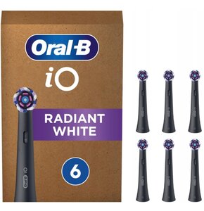 Oryginalna końcówka szczoteczki ORAL-B iO Radiant White Czarny (6 sztuk) (Polerująca)
