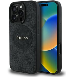 Etui GUESS 4G Circle Classic Logo MagSafe do Apple iPhone 16 Pro Max Czarny