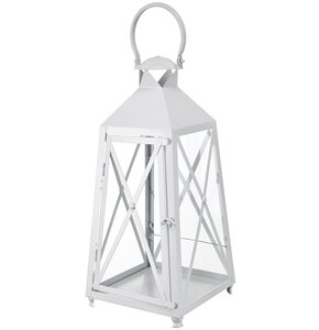 Lampion MY HOME White Decor 66556 Biały