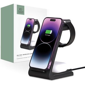 Ładowarka indukcyjna TECH-PROTECT A8 3w1 10W Czarny