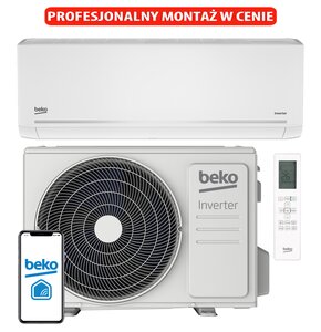 Klimatyzator Split, Pompa ciepła powietrze - powietrze BEKO BEEPGH 125/BEEPGH 126 3.5 kW z usługą montażu