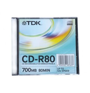 Płyta TDK Slim CD-R, 700 MB, 52x