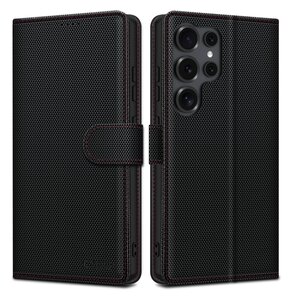 Etui TECH-PROTECT Wallet RS do Samsung Galaxy S25 Ultra Czarno-czerwony