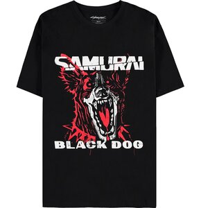 Koszulka DIFUZED Cyberpunk 2077 - Black Dog Samurai Album Art T-shirt (rozmiar L)
