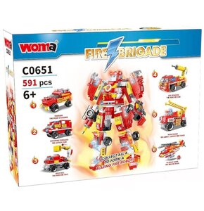Klocki plastikowe WOMA Robot straży pożarnej C0651A-DS