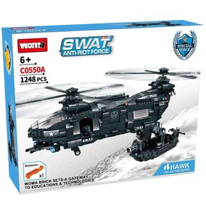 Klocki plastikowe WOMA Helikopter SWAT C0550A-DS