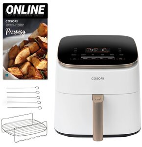Air Fryer Frytkownica beztłuszczowa COSORI CAF-DC602-WEUR TurboBlaze Chef Edition Biały, 6l, programator czasowy