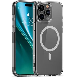 Etui ETTERI Color Mag do Apple iPhone 15 Pro Max Przezroczysto-szary