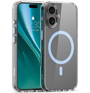 Etui ETTERI Color Mag do Apple iPhone 16 Plus Przezroczysto-niebieski