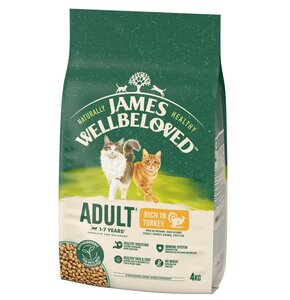 Karma dla kota JAMES WELLBELOVED Adult Monobiałkowa z indykiem 4 kg