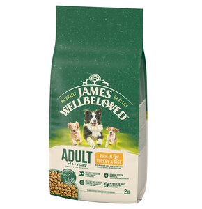 Karma dla psa JAMES WELLBELOVED Adult Monobiałkowa z indykiem i ryżem 2 kg
