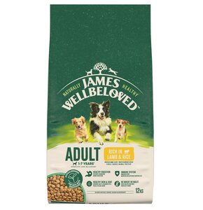 Karma dla psa JAMES WELLBELOVED Adult Monobiałkowa z jagnięciną i ryżem 12 kg