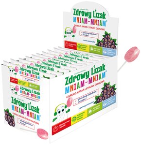 Lizak MNIAM-MNIAM Na gardło Czarnej porzeczki (40 szt.)