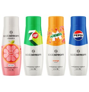 Syrop do saturatorów SODASTREAM Pepsi, Mirinda, 7UP, Grejpfrut Zero 4 x 440 ml