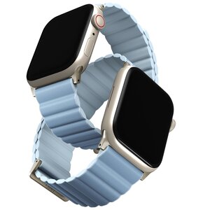 Pasek UNIQ Revix Premium do Apple Watch 4/5/6/7/8/9/SE/SE2 (38/40/41mm) Biało-niebieski