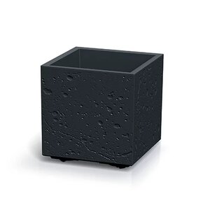 Doniczka PROSPERPLAST Sierra Square Beton Effect DSI300E Czarny