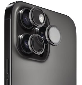 Szkło hartowane na obiektyw HAMMER GLASS Lens Protector do Apple iPhone 15 Pro/15 Pro Max Czarny