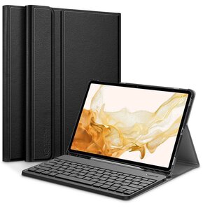 Etui na Galaxy Tab A8 X200/X205 TECH-PROTECT SC Pen + Keyboard Czarny Klawiatura