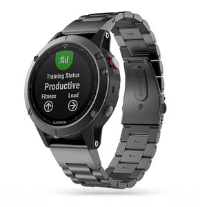 Pasek TECH-PROTECT Stainless do Garmin Fenix 3/3HR/5X/5X Plus/6X/6X Pro/7X Czarny