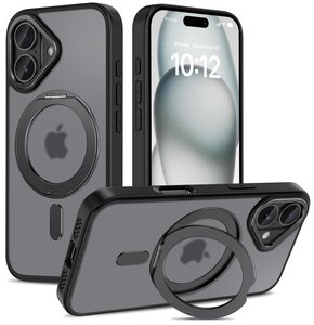 Etui TECH-PROTECT AirStand360 MagSafe do Apple iPhone 16 Czarny mat