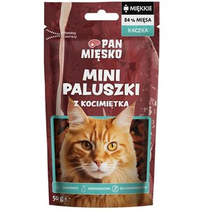 Przysmak dla kota PAN MIĘSKO Mini paluszki kaczka z kocimiętką 50 g