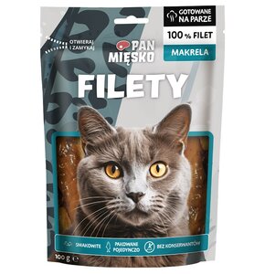 Przysmak dla kota PAN MIĘSKO Filety z makreli 100g