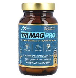 Kompleks witamin i minerałów AXMED Magnez Tri Mag Pro (60 kapsułek)