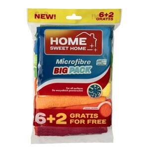 Ścierka HOME SWEET HOME Mikrofibra BigPack (8 szt.)