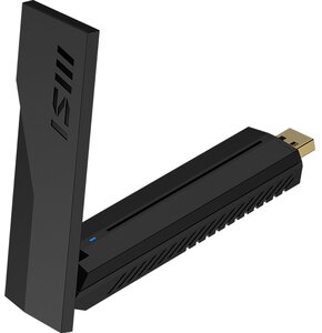 Karta sieciowa MSI BE6500 USB-A, Zewnętrzna, 2.4 / 5 / 6 GHz