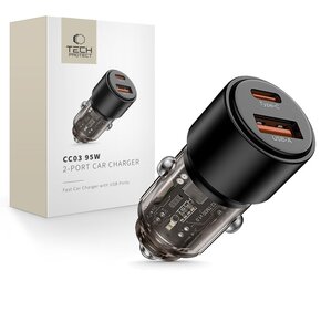 Ładowarka samochodowa TECH-PROTECT CC03 PD95W/QC3.0 Czarny