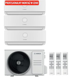 Klimatyzator Multi Split, Pompa ciepła powietrze - powietrze BOSCH Climate CL5000M 79/3E (3 pomieszczenia) z usługą montażu