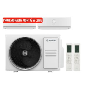 Klimatyzator Multisplit, Pompa ciepła powietrze - powietrze BOSCH Climate CL5000M 53/2E (2 pomieszczenia) z usługą montażu