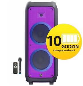 Power Audio MANTA PHANTOM SPK5450, 300W, BT, Bateria 10 godzin, Wejście mikrofonowe i gitarowe, Mikrofon w zestawie
