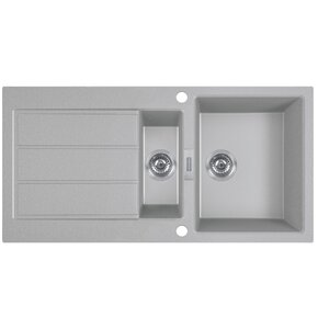 Zlewozmywak półtorakomorowy z ociekaczem FRANKE Sirius S2D 651-100 143.0618.682 Kamienny szary 50x100