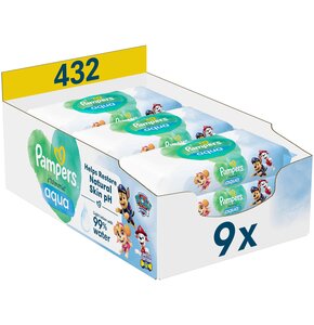Chusteczki nawilżane PAMPERS Harmonie Aqua Psi Patrol (432 szt.)
