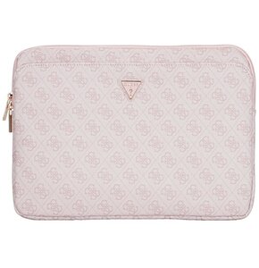 Etui na laptopa GUESS Sleeve 4G Zipper Pocket Triangle Logo 14 cali Różowy