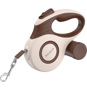 Smycz ROJECO A12 (5 m - 35 kg) Biało-brązowy