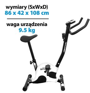 Rower mechaniczny SPOKEY OneGo Czarno-biały