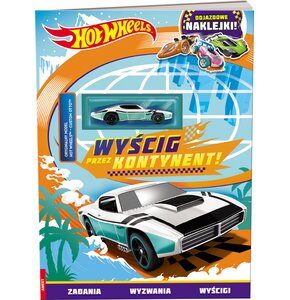 Książka z zadaniami Hot Wheels Wyścig przez kontynent! (miękka okładka)