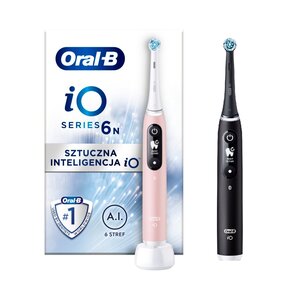 Szczoteczka magnetyczna ORAL-B iO 6 Czarny + Szczoteczka magnetyczna ORAL-B iO 6 Różowy