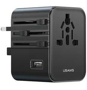 Adapter podróżny USAMS Travel Adapter CC308 Czarny