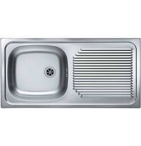 Zlewozmywak jednokomorowy z ociekaczem ALVEUS Basic 60 1008843K Satynowy 43.5x86