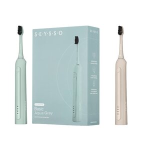 Szczoteczka soniczna SEYSSO Basic Color Aqua Grey + Szczoteczka soniczna SEYSSO Basic Color Stone Beige