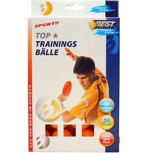 Piłeczki do ping ponga BEST SPORTING Training Pomarańczowy (24 szt.)