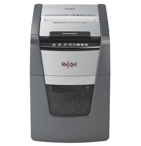 Niszczarka REXEL Optimum AutoFeed+ 90X 2020090XEU 34 L, P-4, Konfetti, Automatyczny Start/Stop, Funkcja cofania