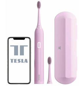 Szczoteczka soniczna TESLA TSL-PC-TSD200P Deluxe Różowa + Szczoteczka soniczna TESLA TSL-PC-TSD200W Deluxe Biały