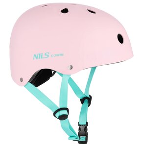 Kask NILS EXTREME MTW001-1 Różowo-turkusowy (rozmiar S)