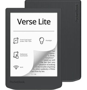 Czytnik e-booków POCKETBOOK Verse Lite 619 6", Podświetlany ekran, Wi-Fi, Bez reklam Szary
