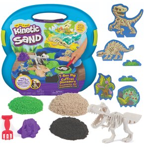 Piasek kinetyczny SPIN MASTER Kinetic Sand T-Rex Dig Zestaw poszukiwanie szkieletu dinozaura 6070525 20148056