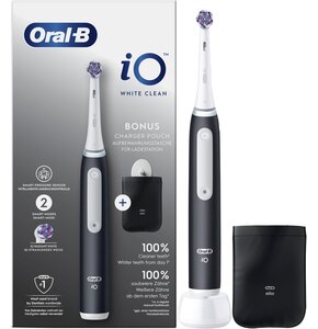 Szczoteczka magnetyczna ORAL-B iO White Clean Czarny (końcówka wybielająca + pokrowiec)
